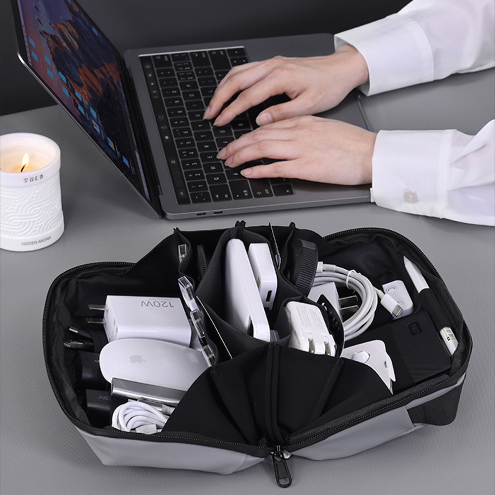 Tech Accessories Travel Organizer Pouch - 1 Stück Reise-Tech-Beutel, wasserdichte Kabelhülle, elektronischer