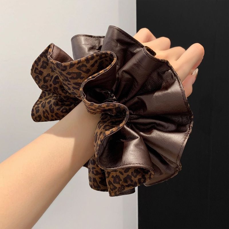 Hi Tech Accessories - 1 Stück braunes Leopardenmuster-Leder im koreanischen