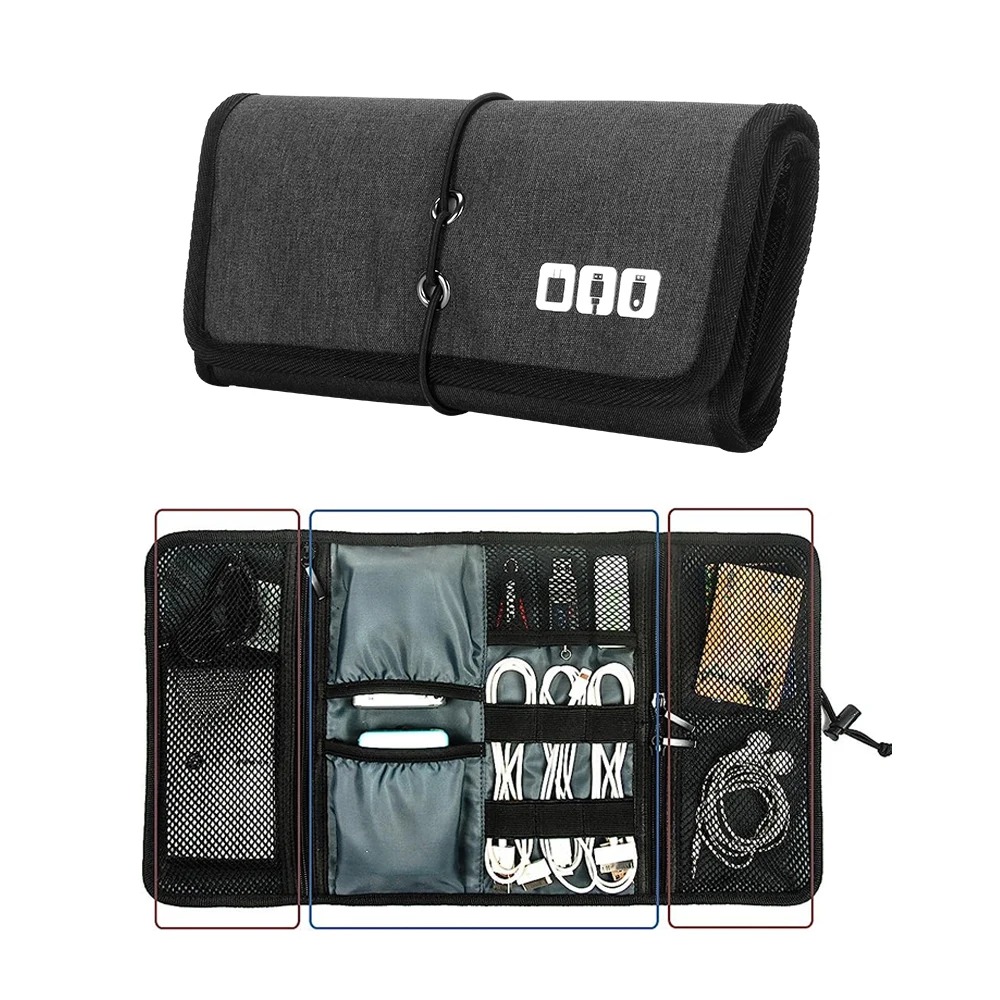Tech Accessories Travel Organizer Pouch - Elektronischer Organizer, Kabeltasche, Reisekabel, Ladegerät, Telefonzubehör,